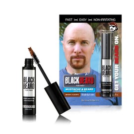 Blackbeard for Men Beard Color – 1-Day Beard, Mustache, Eyebrow, Sideburns Color – Temporary Facial Hair Tint - Hypoallergenic Beard Dye Alternative – Up to 45 applications – Brown/Auburn, 3 Pack