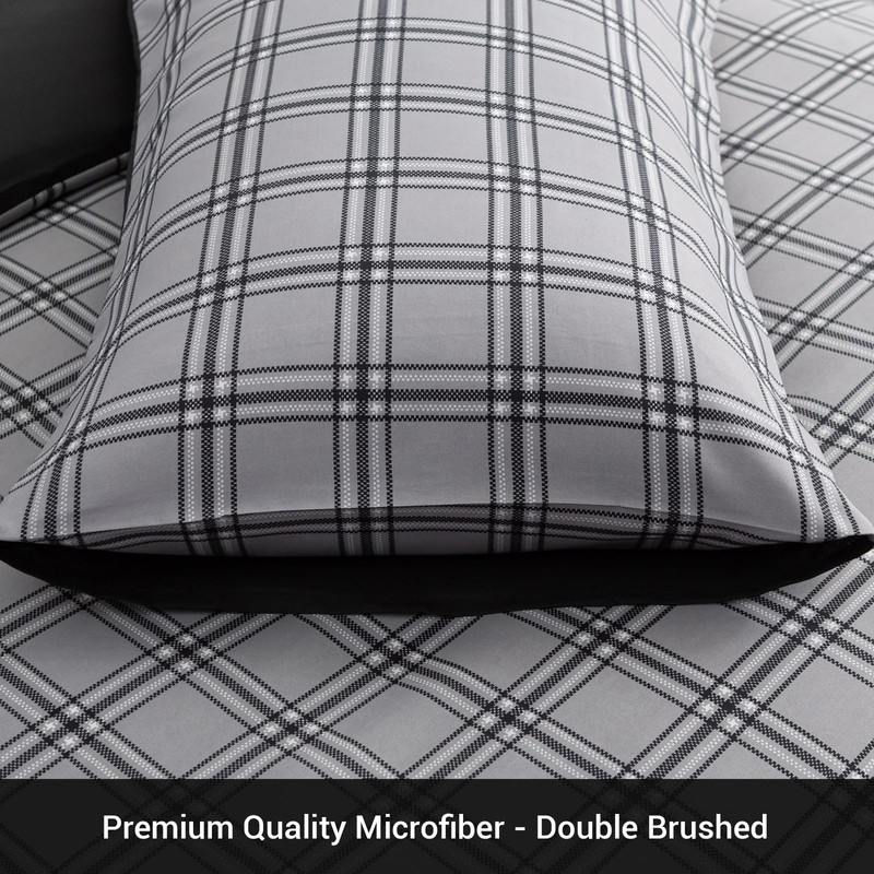 Grace Double Duvet Set - Brushed Microfiber Duvet Cover (200
