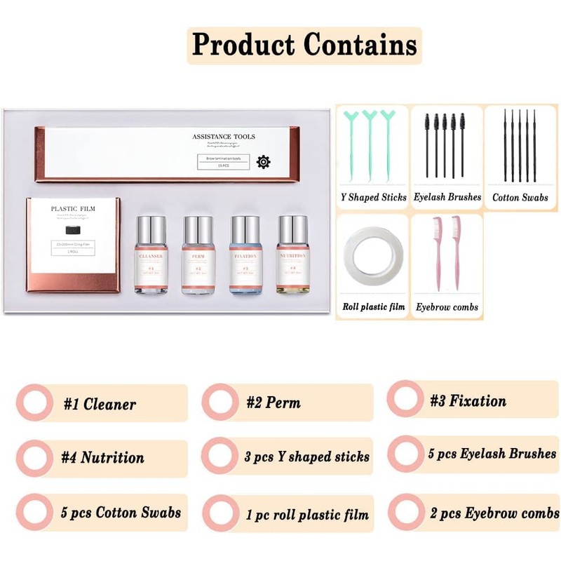 Laminación Profesional de Cejas con Queratina | Kit de levantamiento