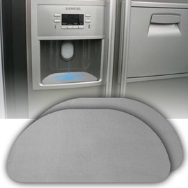 Cuttable Refrigerator Drip Catcher for Fridge Water Dispenser, Absorbent Drip Tray, Absorbent Pad for Refrigerator Drip (Semi Circular - 2pcs, Grey)
