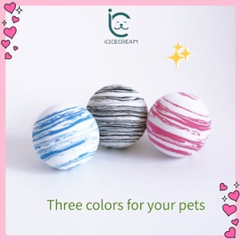 iCICECREAM Cats Toys Balls with Planet Design Soft EVA Foam Ball for Indoor cat and Small Dogs (12 pcs)