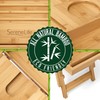 SereneLife Bath Caddy Breakfast Tray Combo - Natural Bamboo Wood