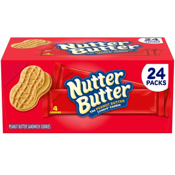 Nutter Butters Peanut Butter Sandwich Cookies, 24 Count