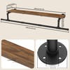 YheenLf Wooden, Space Saver Wall Mounted Garment Rack, Heavy Duty