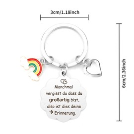 Courage Gift, Lucky Charm Keyring, Motivational Gifts, Friendship Gifts for Sisters, Friends, Encouragement Gifts, Passed Exam Gift, Farewell Gift, Colleagues, Encouragement2 Keyring