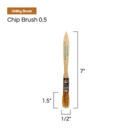 Vermeer Chip Paint Brushes - 24-Pack - 1/2" Chip Brushes for Paints, Stains, Varnishes, Glues, & Gesso - Home Improvement - Interior & Exterior Use