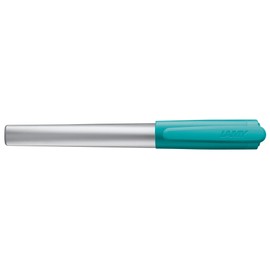 LAMY nexx Fountain Pen 064 - Aluminium Fountain Pen in Turquoise with Non-Slip Grip and Steel Nib Size A (Beginner), 1 Piece (Pack of 1)