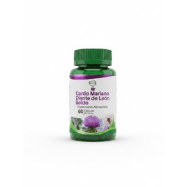 Suplemento Alimenticio de Cardo Mariano, Diente de León y Boldo, 60 Cápsulas de 700 mg                                                                