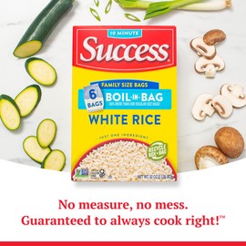 Success Boil-in-Bag Rice, White Rice, Quick and Easy Rice Meals, 32-Ounce Box
