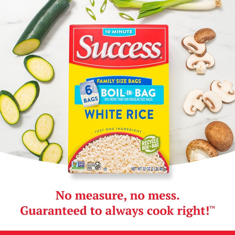 Success Boil-in-Bag Rice, White Rice, Quick and Easy Rice Meals,