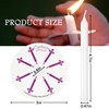 Wfmolcand 200 White Taper Candles with Drip Protectors Smokeless and