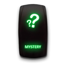 Mystery - Green - Stark 5-PIN Laser Etched LED Rocker Switch Dual Light - 20A 12V ON/Off