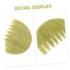OHPHCALL Jade Scalp Massage Comb Wide Tooth Guasha Tool for