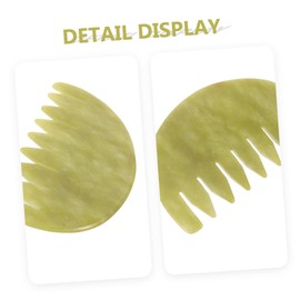 OHPHCALL Jade Scalp Massage Comb Wide Tooth Guasha Tool for Deep Tissue Relief Durable Natural Hair Brush for Relaxation and Skin Care for Daily Use