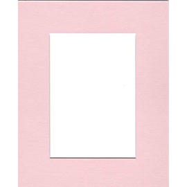 Pack of (2) 16x20 Acid Free White Core Picture Mats Cut for 12x16 Pictures in Pink