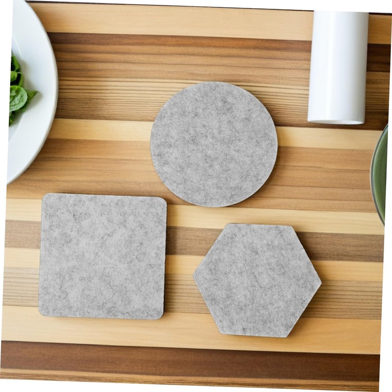 FUNOMOCYA 3 Sets Nonslip Heat Insulation Cup Pads Absorbent Round