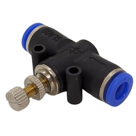 Lumonic I PU Hose Throttle Check Valve with Connector I 6 mm I Pneumatic Throttle Check Valve I Throttle Valve I Compressed Air & Automatic