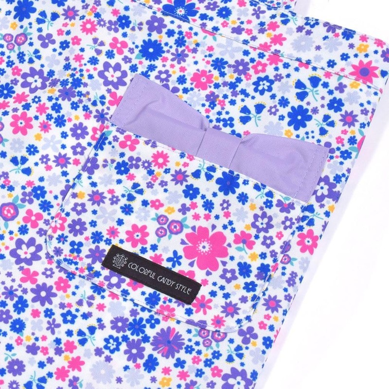 COLORFUL CANDY STYLE Back Cross Apron (Girls) PET Flower Pattern
