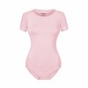 Landofgenie Women's Cotton Bodysuit Onesie Pyjamas One Piece Tops, pink