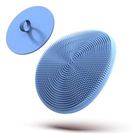 Boie Usa Depurador Corporal Bucle Antimicrobiano Exfoliante Silicona Suave Cepillo Limpieza Colgar Pared Todo Tipo Piel Color Azul