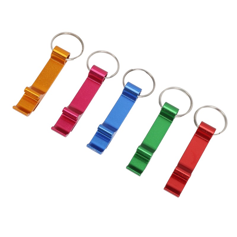 100pcs Bottle Opener Keychain Colorful Aluminum Alloy Can Opener Key