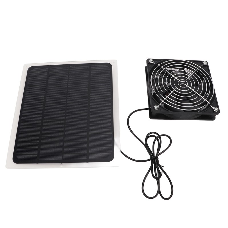 10W Solar Panel Fan Kit Waterproof Cooling Ventilator for Dog