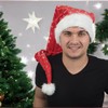 Ciffre Long Christmas Hat Santa Hat Red Plush with Glitter