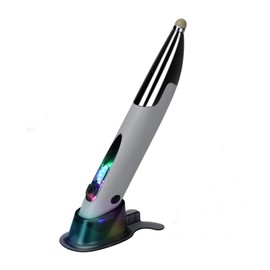 lychee Rechargeable Pocket Pen Mouse, Left/Right-Handed Wireless Optical Ergonomic Mouse with Stylus Function RGB Backlit Type-C & Micro USB Adapter for PC Laptop Notebook Mac (Grey)