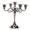 Metal Candelabra Black 5 Arms Elegant Colorfast Stable Wide Base
