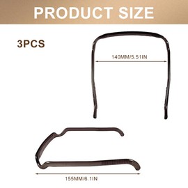 3Pcs Square Headbands Curly Thick Hair Sunglasses Headband Fashion Invisible Hair Hoop Plastic Hoops Hairstyle Fixing Tool for Women Men (Brown, S)