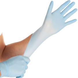 Hygostar Safe Super Stretch Nitrile Gloves Blue XS Powder-Free