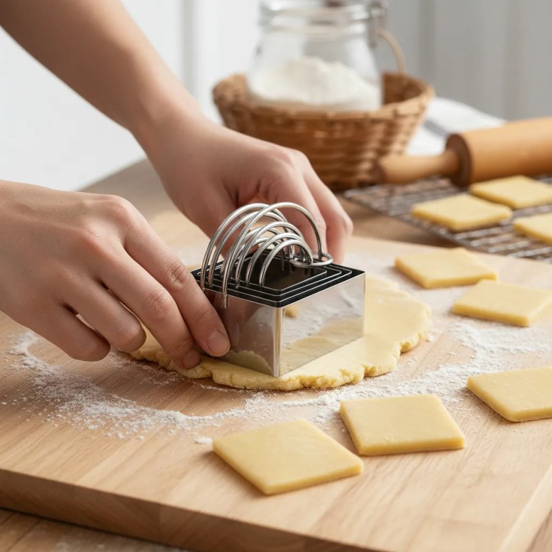 Juego De 5 Cortadores Galletas Acero Inoxidable Con Asa