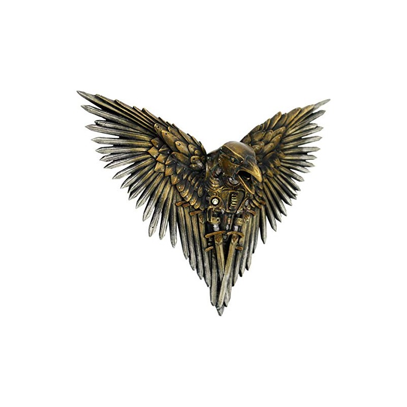 Nemesis Now D1975F6 Blade Raven Wall Plaque 27cm Bronze, Polyresin,