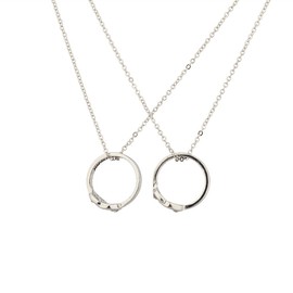 LUX ACCESSORIES A Promise is Forever Infinity Knot BFF Best Friends Matching Ring Necklace Set