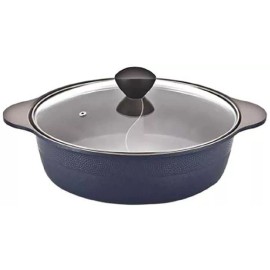 Cookin IH Shabu Shabu Divider Hot Pot, Induction Cooktop, Ceramic Coating, Doubl