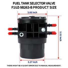 F1UZ-9B263-B Fuel Tank Reservoir Selector Valve Assembly Compatible With 1989-1997 Ford F150 F250 F350 1989-1997 Dual Tank Replaces F1UZ-9B263 F1UZ9B263B 911-000