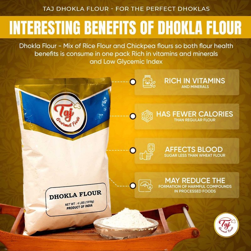 TAJ Dhokla Flour - For the perfect Dhoklas, 4-Pounds