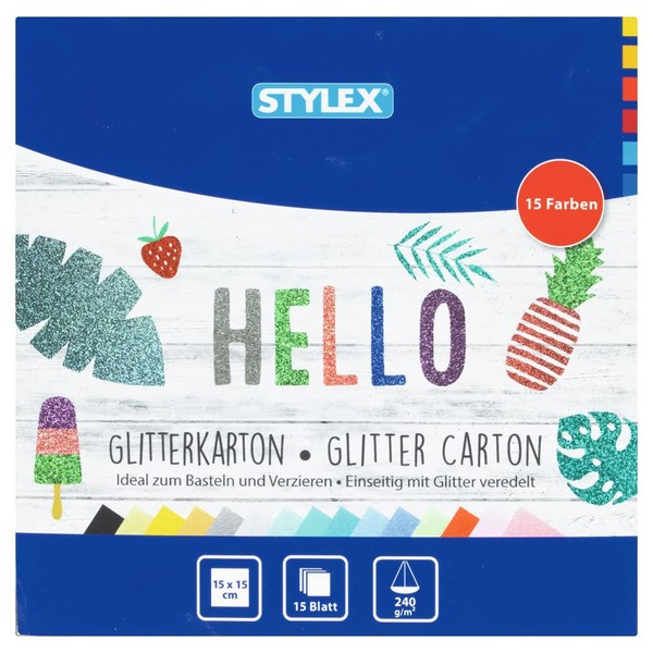 Stylex 46470 Glitter Card 15 x 15 cm 240 g/m²