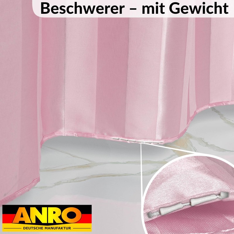 ANRO Shower Curtain Bath Curtain Shower Curtains Washable with Shower