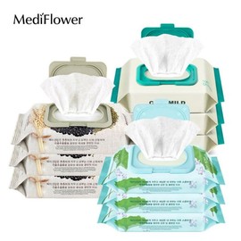 Mediflower 곡물/센텔라/시카 클렌징티슈 100매x3개 Grain/Centella/Cica Cleansing Tissue 100 Sheets x 3 Packs