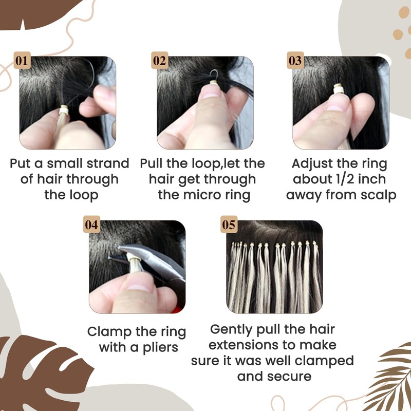 Hetto Blonde Micro Ring Extensions, Real Hair Remy Micro Ring