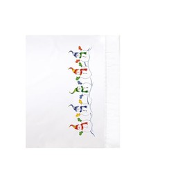 Design Works Crafts Tobin Stamped Pillowcases, Snowman Row, 20" x 30" Embroidery Kit, white