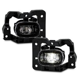 Compatible with 2023 2024 2025 Nissan Pathfinder LED Fog Light Assembly Set Chrome Housing Clear Lens with Switch and Wiring Partslink:NI2592142, NI2593142 OEM: 261558990D, 261508990D