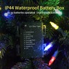 TWINGLEHOME 100LED Mini Lights,Green Wire,Waterproof Battery Case,Multi Functions,Timer,Multi（2 Sets - Each 50 Count LED）