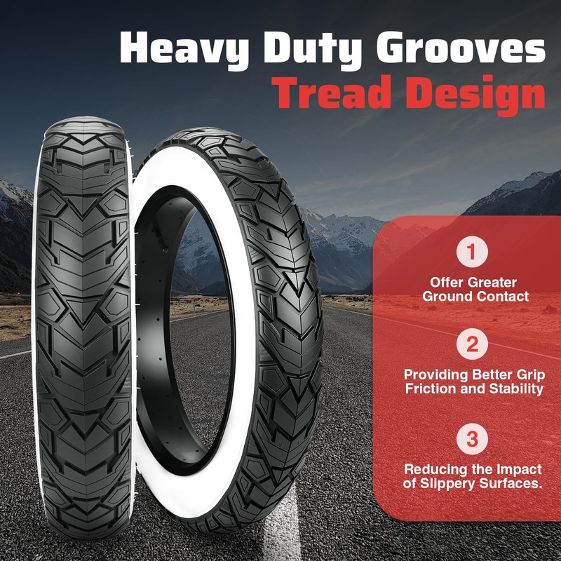 ZUKKA 20 x 4.0 E-Bike Tire 1/2 Pack Fat Tire