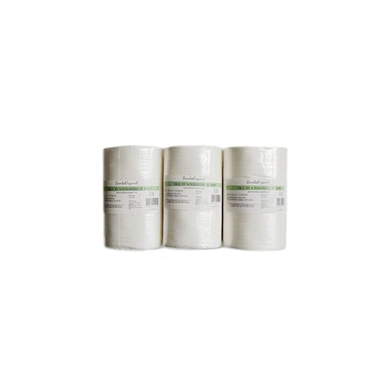 Kit De 3 Rollos Con 100 Toallas De Bambú Pre-cortada