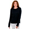 SnowAngel Women's Cybersilk Scoopneck Lightweight Moisture-Wicking Base Layer Top, Black,