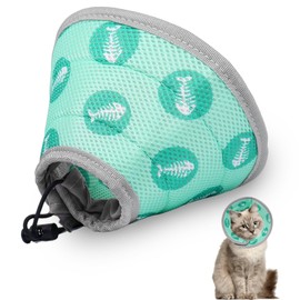 Cat Collar, Adjustable Neck Brace, Soft Cat Collar for Small Cats, Cat Collar for After Injury, Prevents Licking Wounds, Cat Collar for Cats (M)