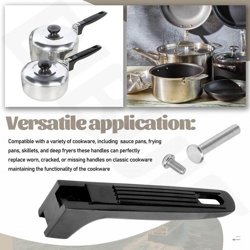 BIBIJIE Cookware Pot Replacement Handles Compatible with Magnalite, Wagner Ware,