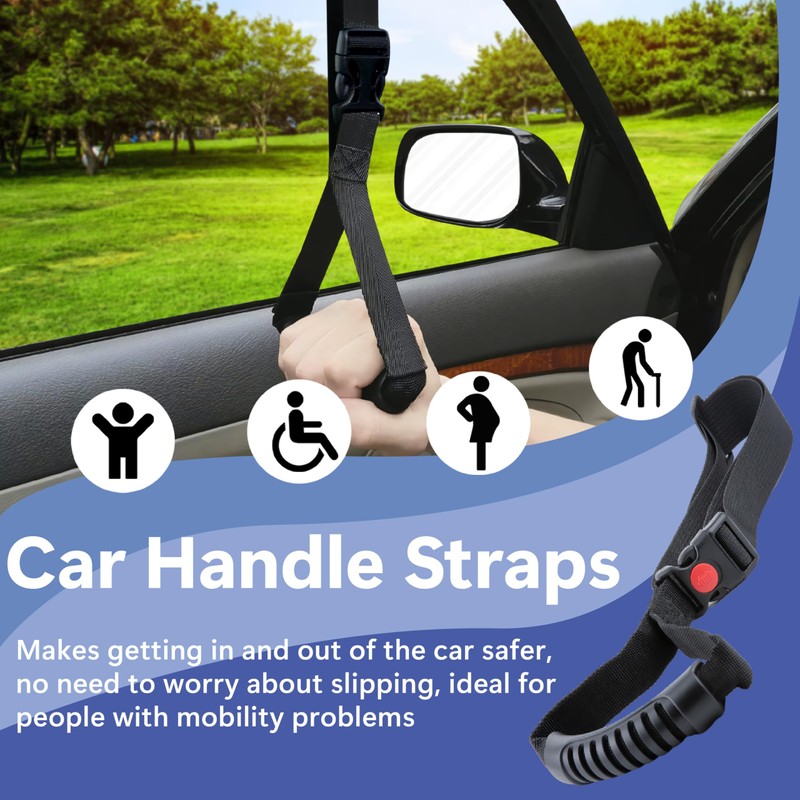 ecocstm 2 PCS Car Adjustable Grab Handles, Car Accessories Handle